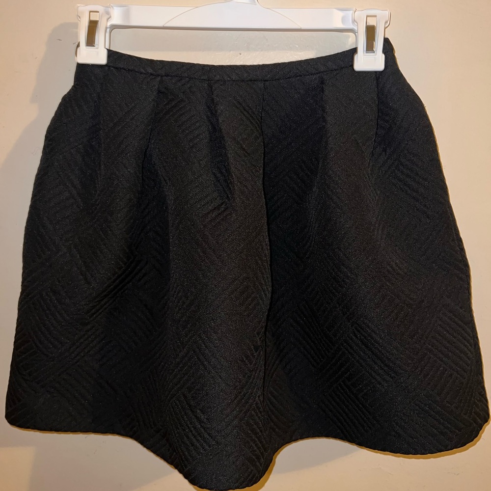 NAF NAF Black Textured Skirt
